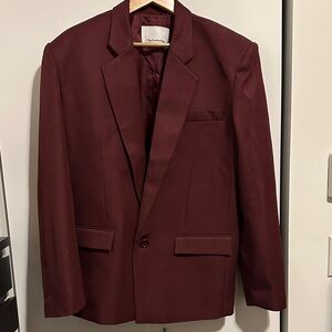 The Frankie Shop Jun Blazer - Burgundy